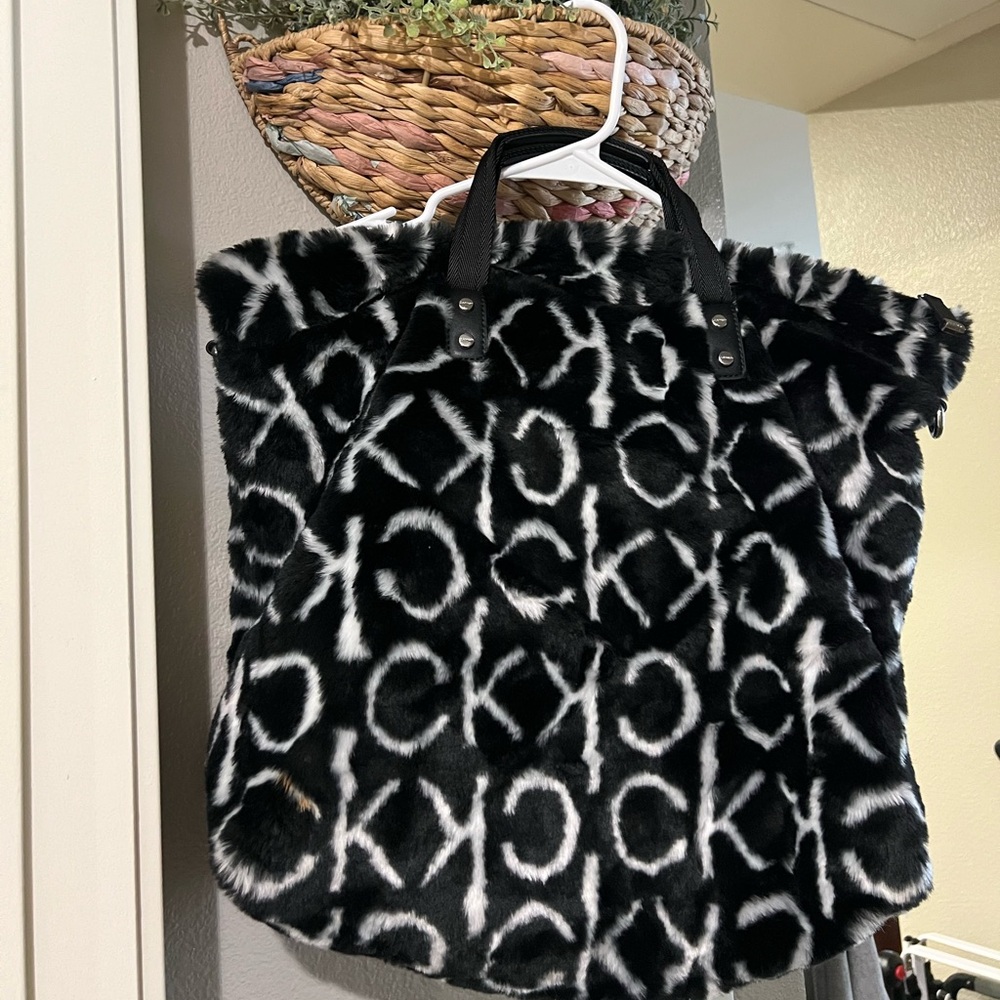 Calvin Klein Monogram Black and White Tote